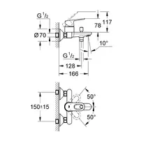Baterie cada - dus Grohe Start Loop monocomanda crom lucios picture - 2