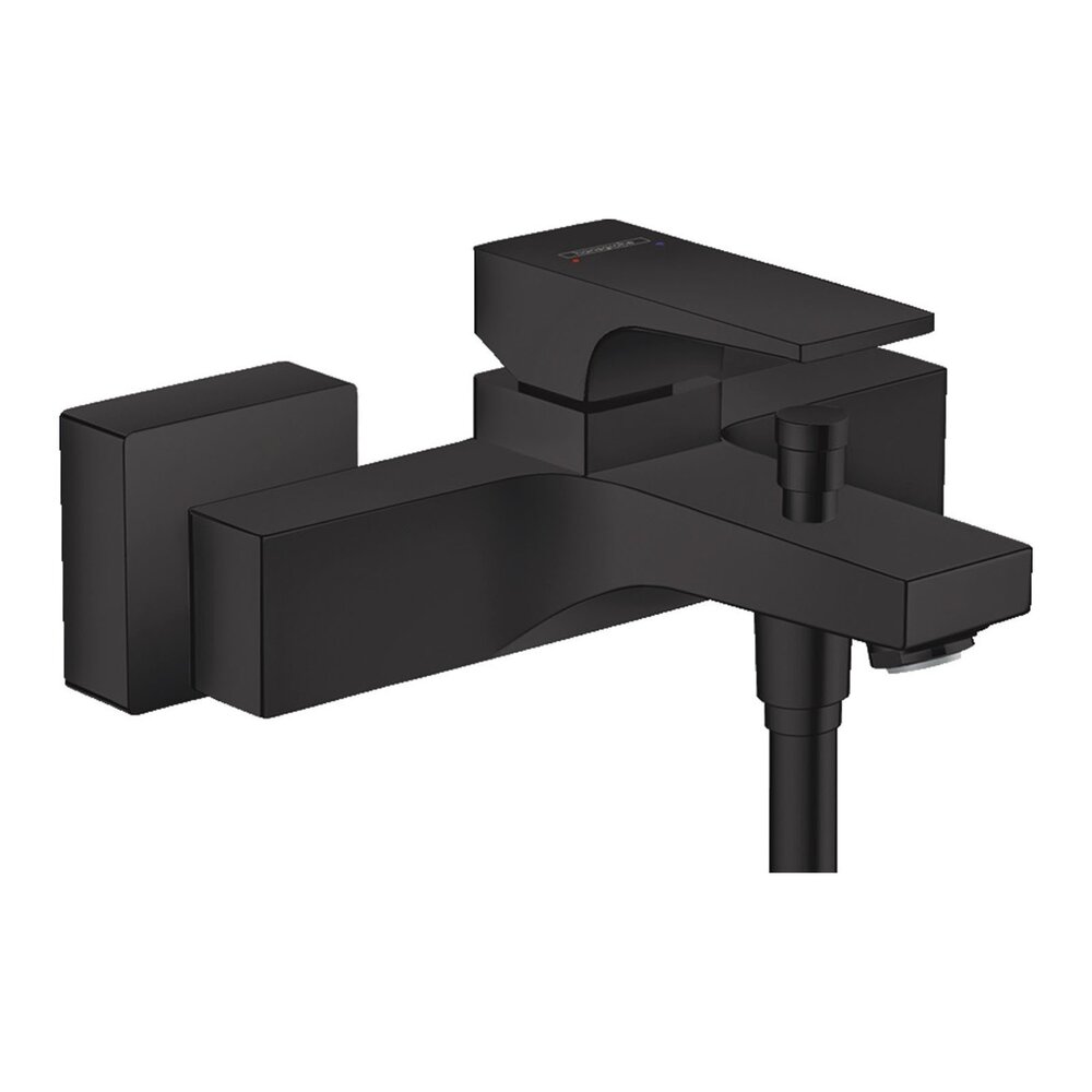 Baterie cada – dus Hansgrohe Metropol negru mat 18 cm BAIE