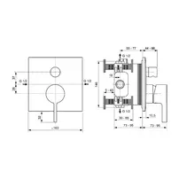 Baterie cada - dus Ideal Standard Atelier Joy Neo gri Magnetic Grey fara corp ingropat picture - 3