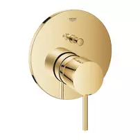Baterie cada - dus incastrata Grohe Atrio auriu lucios Cool Sunrise fara corp ingropat