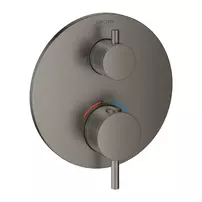 Baterie cada - dus incastrata Grohe Atrio termostatata antracit periat Hard Graphite fara corp ingropat