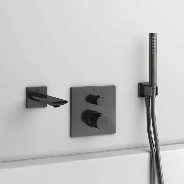 Baterie cada - dus incastrata Ideal Standard Ceratherm C100 gri Magnetic Grey fara corp ingropat picture - 3