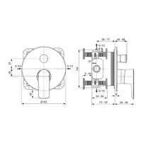 Baterie cada - dus incastrata Ideal Standard Connect Air gri Magnetic Grey fara corp ingropat picture - 3