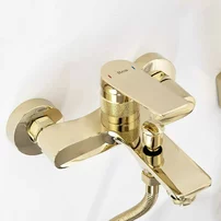 Baterie cada - dus Rea Viral monocomanda auriu cu set de dus picture - 4