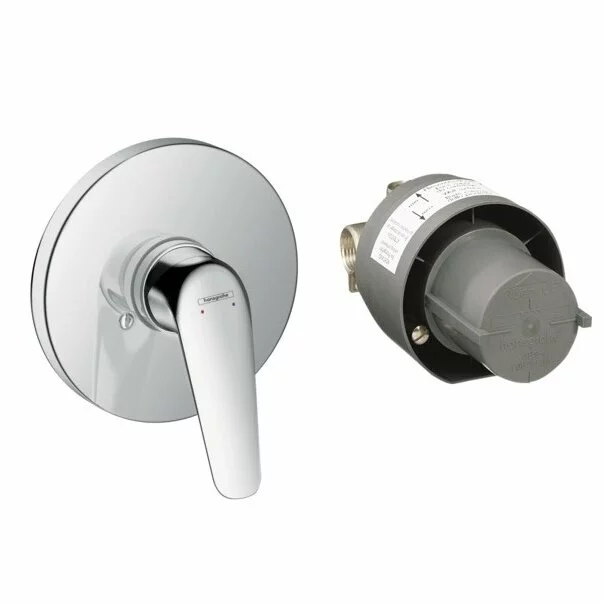Baterie dus incastrata Hansgrohe Novus monocomanda crom
