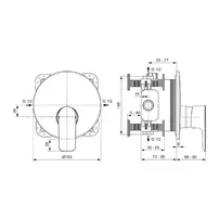 Baterie dus incastrata Ideal Standard Connect Air argintiu Silver Storm fara corp ingropat picture - 3
