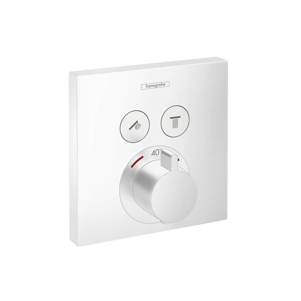Baterie dus termostatata Hansgrohe ShowerSelect alb mat incastrata imagine