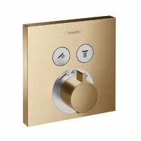 Baterie dus incastrata Hansgrohe ShowerSelect bronz periat 2 functii