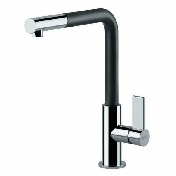 Baterie Franke Neptune Evo negru crom cu dus extractibil
