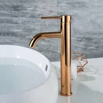 Baterie inalta lavoar Rea Lungo rose gold picture - 3