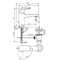 Baterie lavoar cu monocomanda si ventil Ideal Standard Ceraplan BlueStart BD228AA picture - 3
