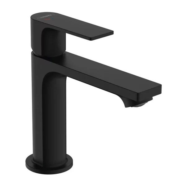Baterie lavoar Hansgrohe Rebris E negru mat cu ventil Pop-Up