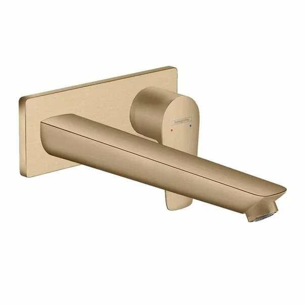 Baterie lavoar incastrata Hansgrohe Talis E pipa 22.5 cm bronz periat