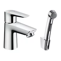 Baterie lavoar Hansgrohe Talis E cu dus igiena intima crom lucios