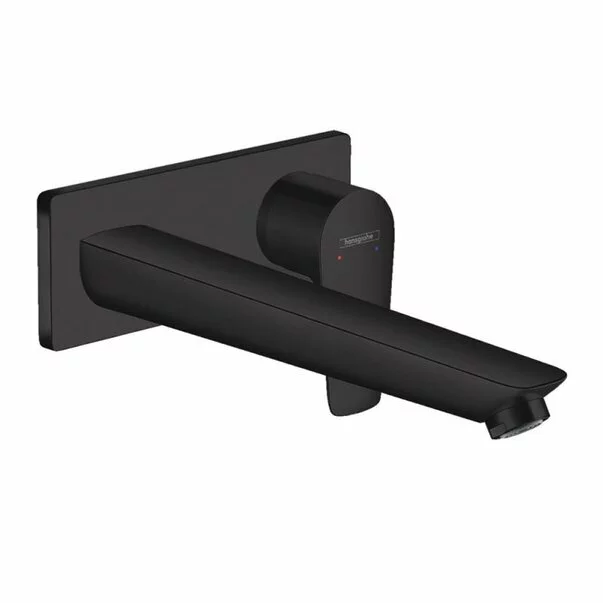 Baterie lavoar incastrata Hansgrohe Talis E pipa 22.5 cm negru mat