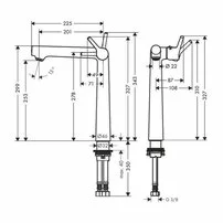 Baterie lavoar inalta Hansgrohe Talis S 250 cu ventil Pop-Up picture - 2
