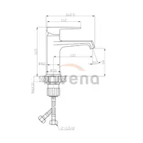 Baterie lavoar Invena Fira monocomanda negru mat picture - 2