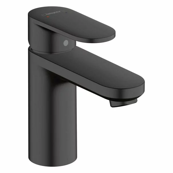 Baterie lavoar Hansgrohe Vernis Blend 100 negru mat cu ventil Pop-Up