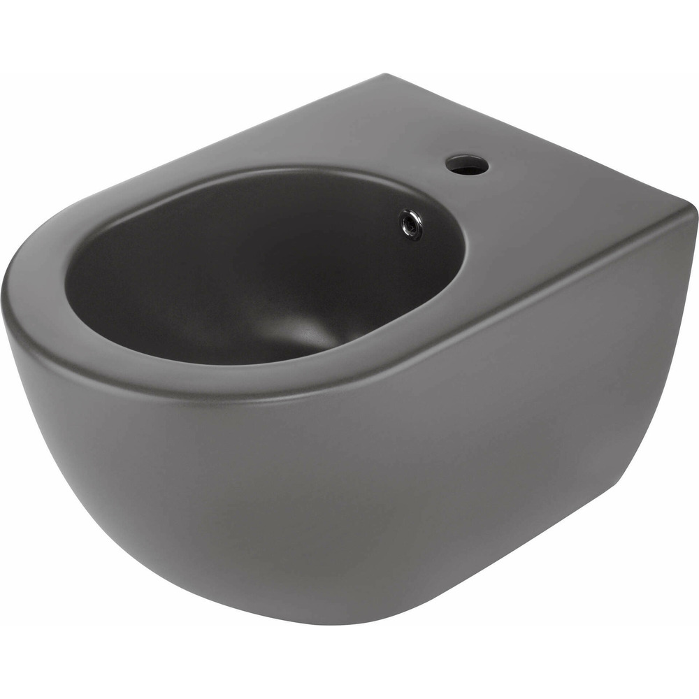 Bideu suspendat Deante Peonia negru-antracit 36x51cm 36x51cm