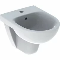 Bideu suspendat Geberit Selnova Compact alb rotund