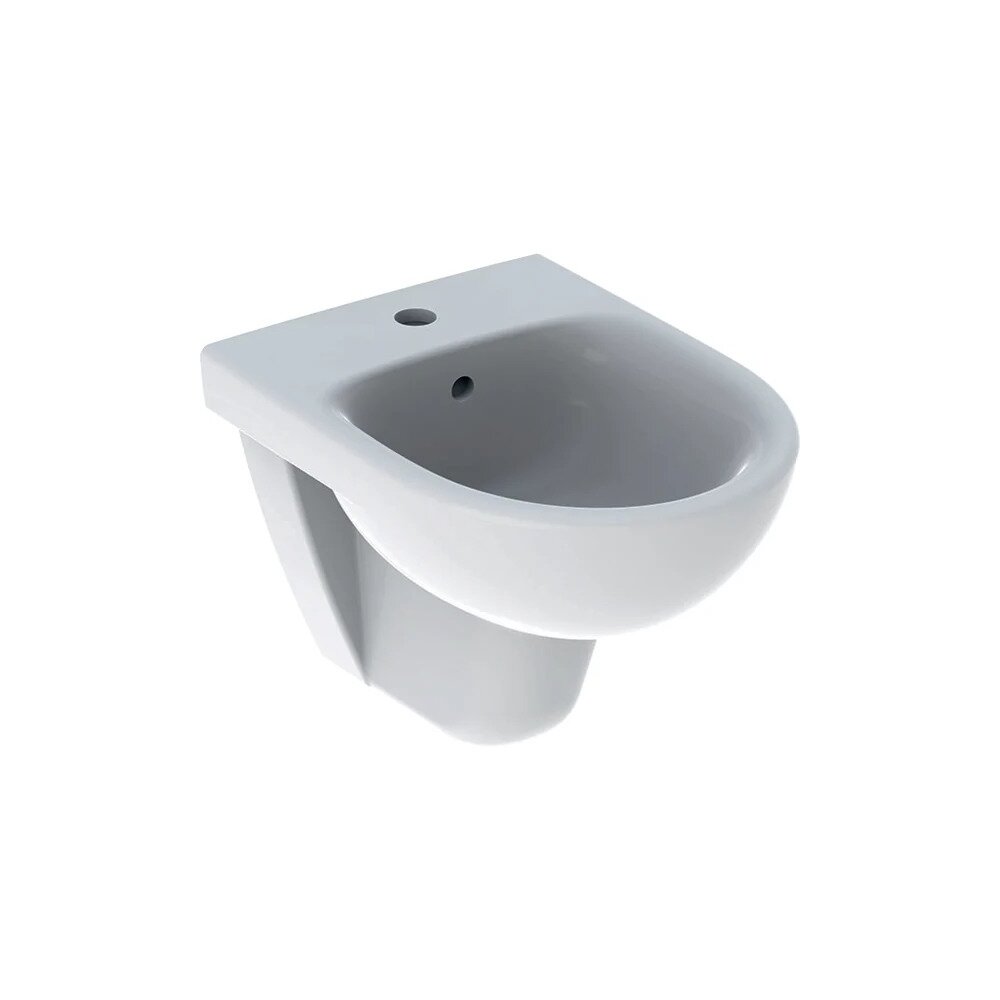 Bideu suspendat Geberit Selnova Compact alb rotund alb