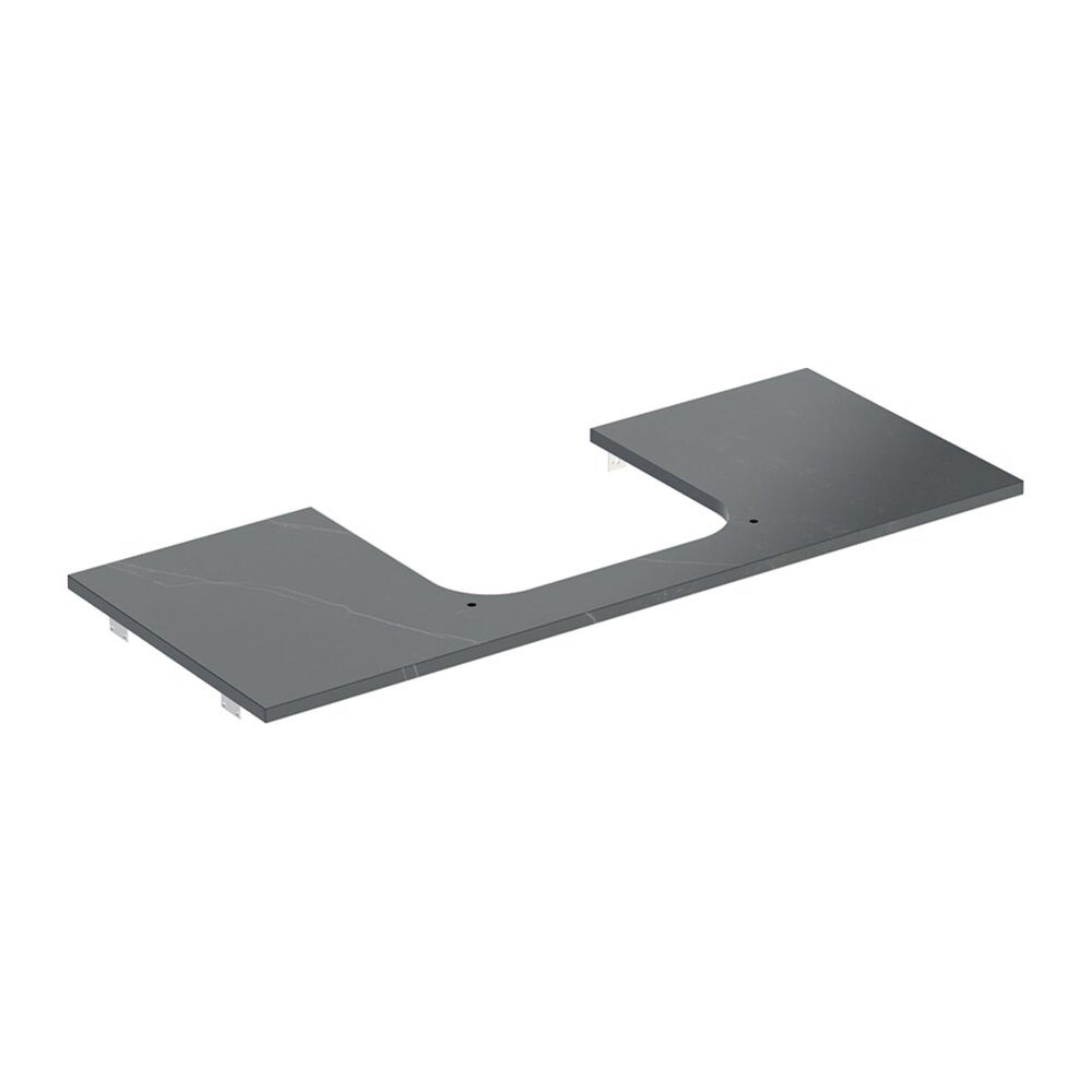 Blat pentru lavoar Geberit One cu decupaj central tip marmura neagra 120 cm Blat pentru lavoar Geberit One cu decupaj central tip marmura neagra 120 cm