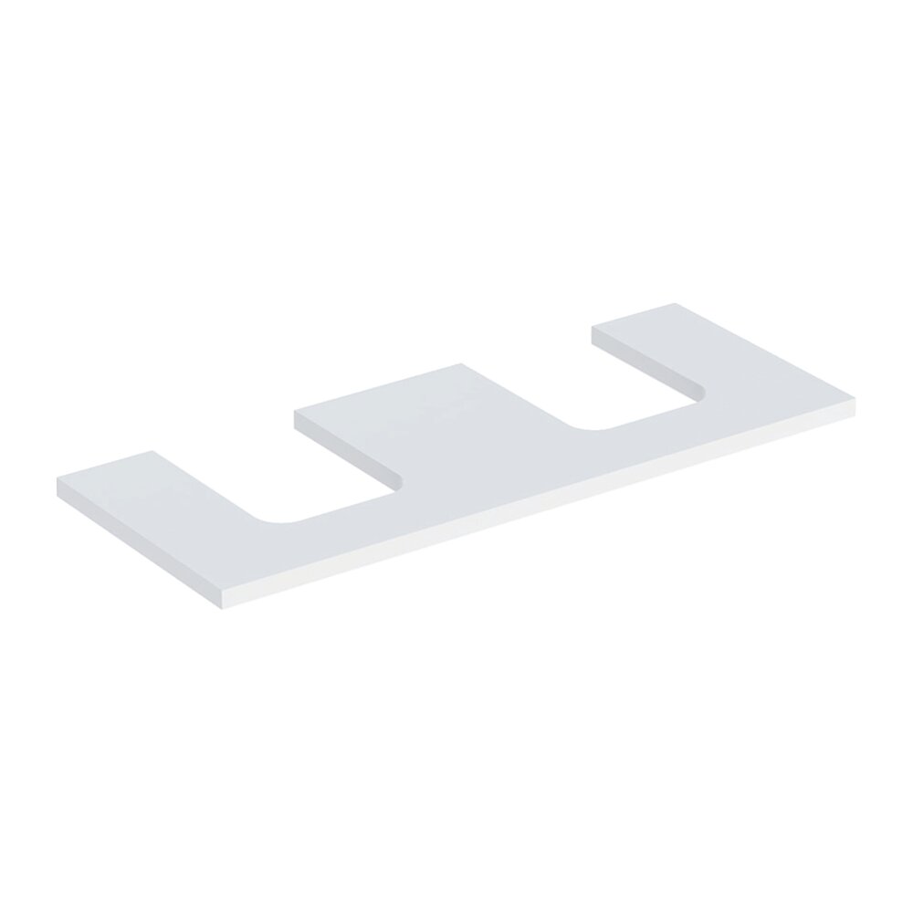 Blat pentru lavoar Geberit One cu decupaj dublu 120 cm alb mat 120