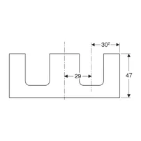Blat pentru lavoar Geberit One cu decupaj dublu 120 cm lava mat picture - 2