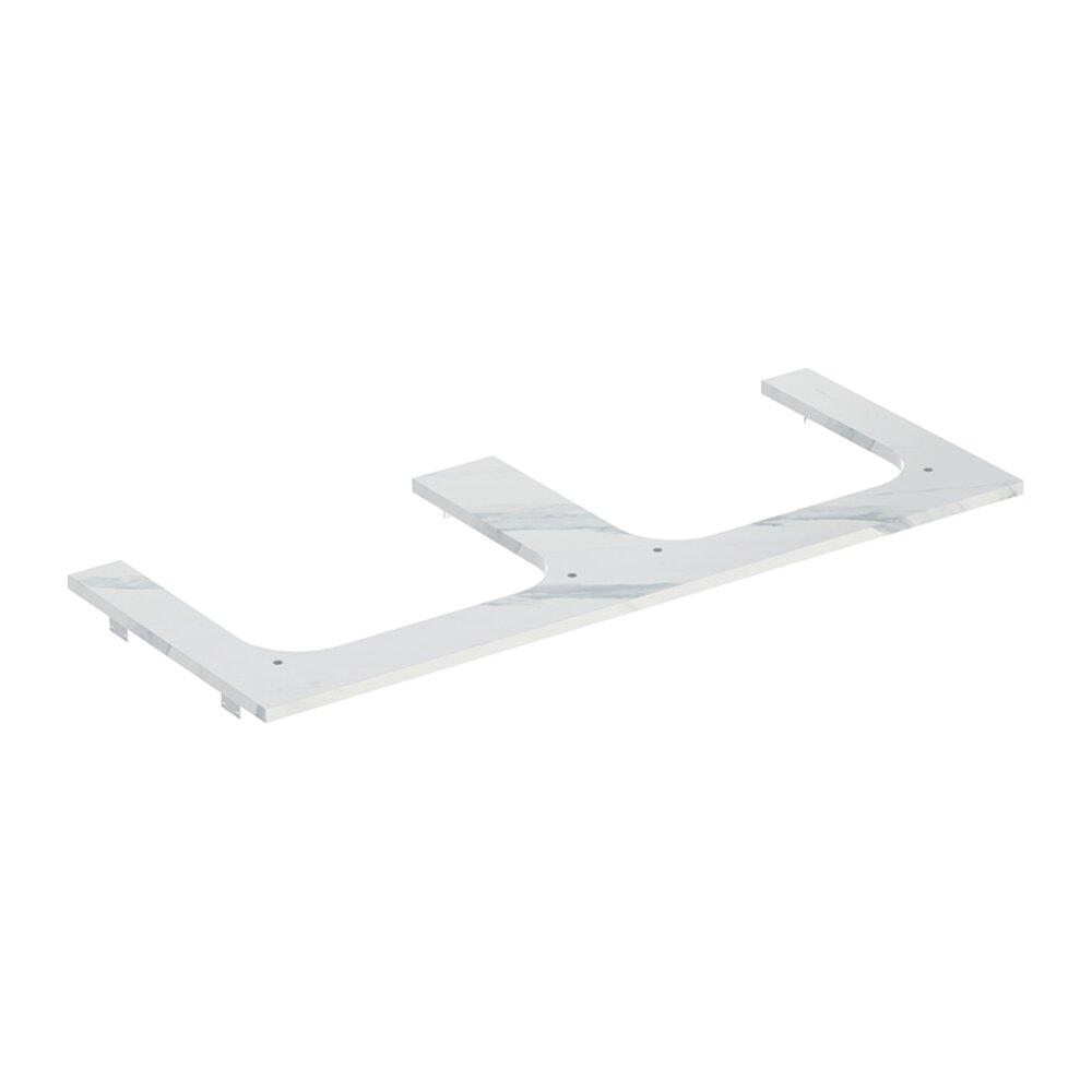 Blat pentru lavoar Geberit One cu decupaj dublu 120 cm tip marmura alba Blat pentru lavoar Geberit One cu decupaj dublu 120 cm tip marmura alba