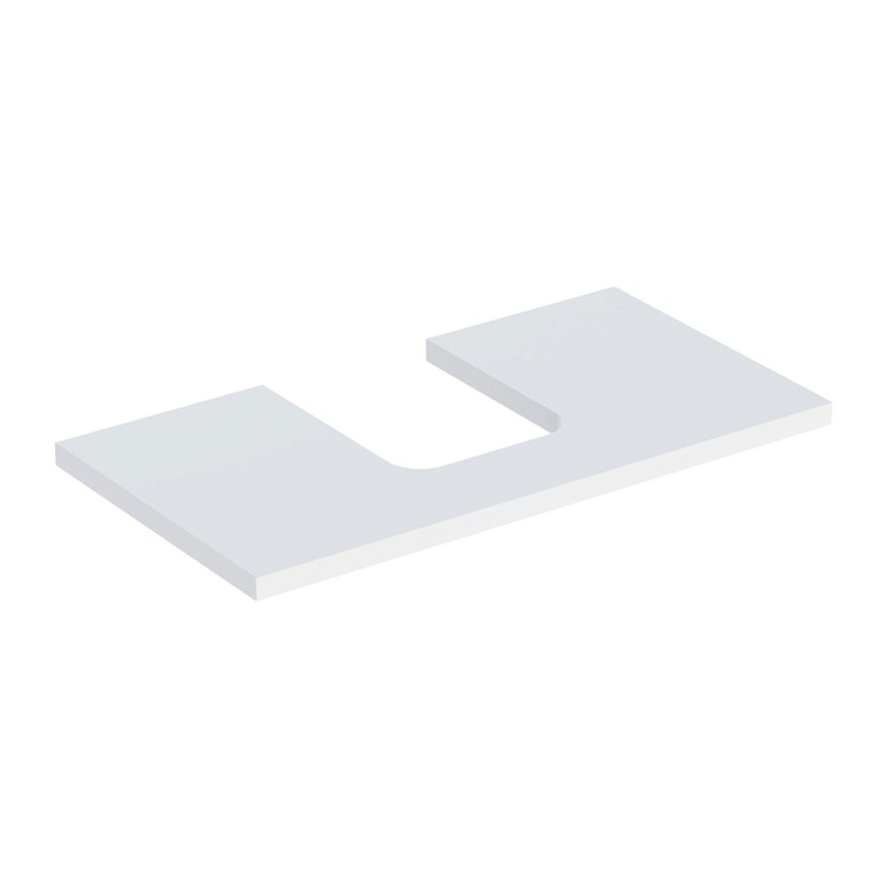Blat pentru lavoar Geberit One cu decupaj in mijloc 75 cm alb mat alb