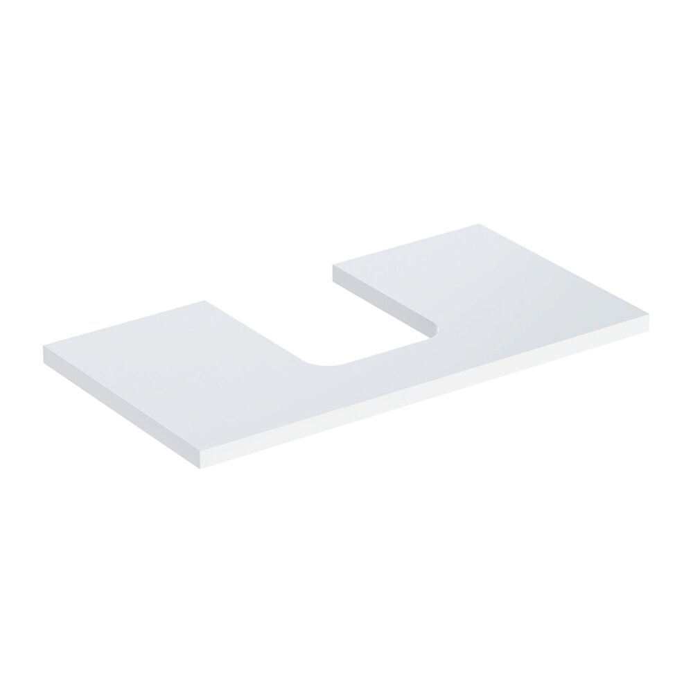 Blat pentru lavoar Geberit One cu decupaj in mijloc 90 cm alb lucios Blat pentru lavoar Geberit One cu decupaj in mijloc 90 cm alb lucios