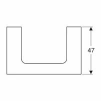Blat pentru lavoar Geberit One cu decupaj in mijloc greige mat 75 cm picture - 2