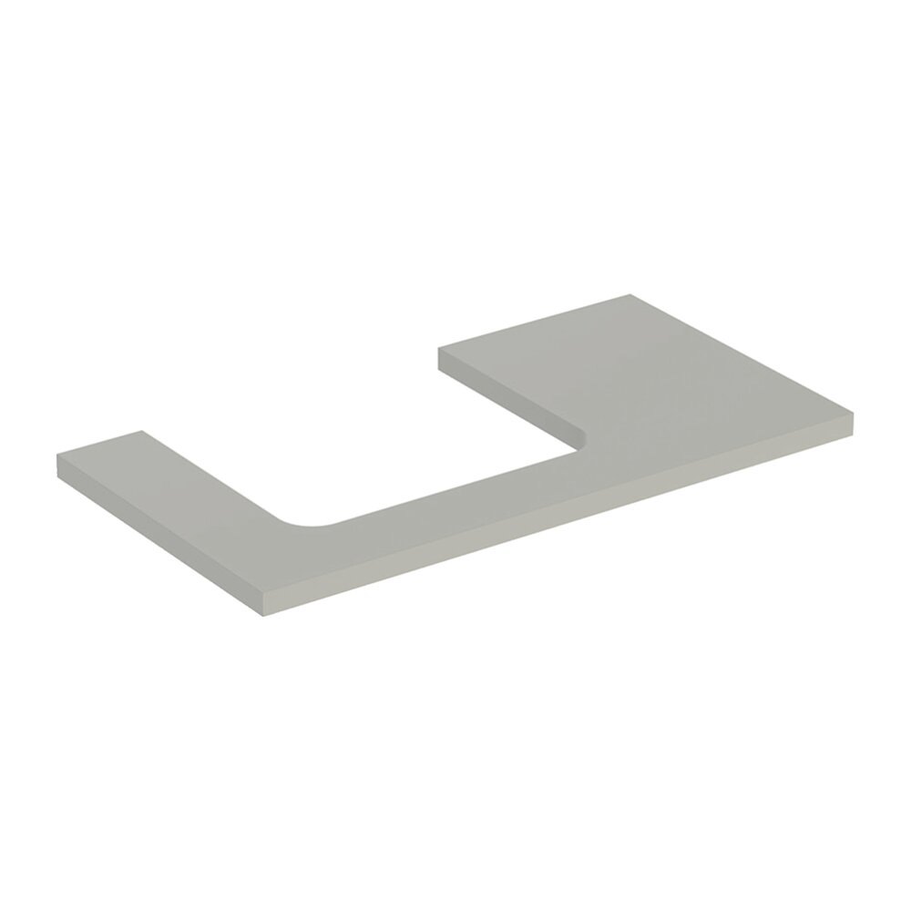 Blat pentru lavoar Geberit One cu decupaj in stanga greige mat 90 cm Blat pentru lavoar Geberit One cu decupaj in stanga greige mat 90 cm