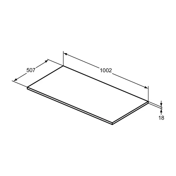 Blat pentru lavoar Ideal Standard i.life B gri carbon mat 100 cm picture - 3