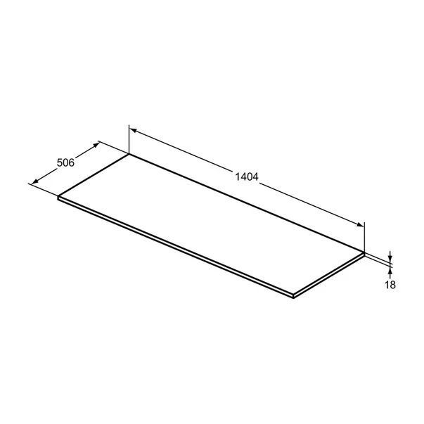 Blat pentru lavoar Ideal Standard i.life B finisaj stejar cafeniu 140 cm picture - 3