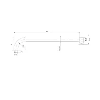 Brat de dus Omnires cu montare pe perete crom 40 cm picture - 2