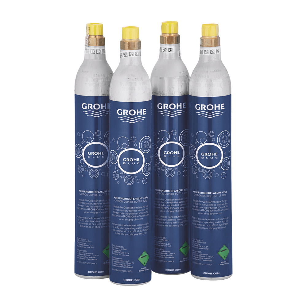 Butelie CO2 Grohe Blue 4 piese 60 l apa carbogazoasa apa