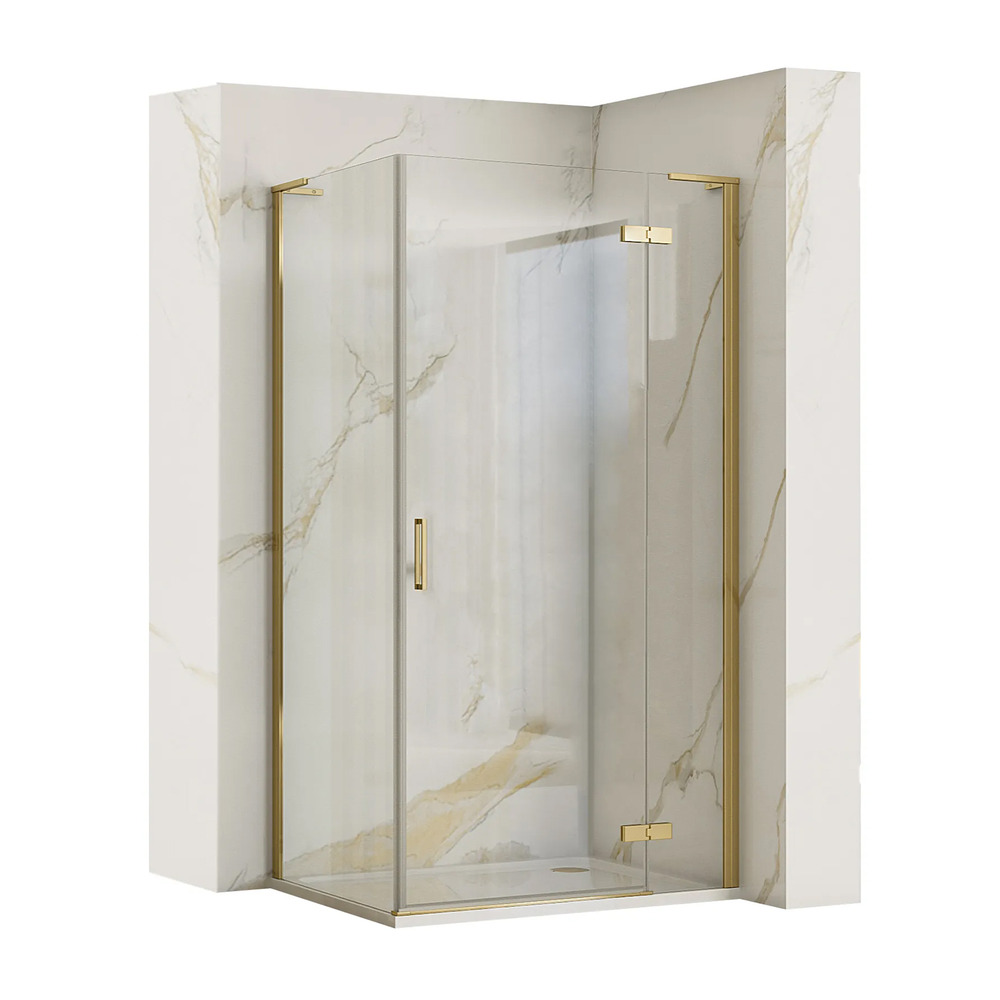 Imagine Cabina De Dus Dreptunghiulara Rea Hugo Cu Usa Batanta 100x80 Cm  Periat