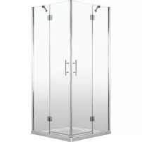 Cabina de dus patrata Deante Abelia cu usi batante 90x90cm finisaj crom