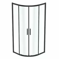 Cabina de dus semirotunda cu usi glisante 90x90 cm negru mat Ideal Standard Connect 2 picture - 1