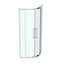 Cabina de dus semirotunda Ideal Standard i.life cu 2 usi culisante 80x80 argintiu picture - 3