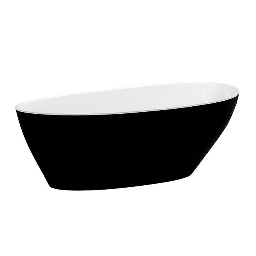 Cada freestanding Besco Goya 170×72 cm alb – negru 170x72 imagine 2022