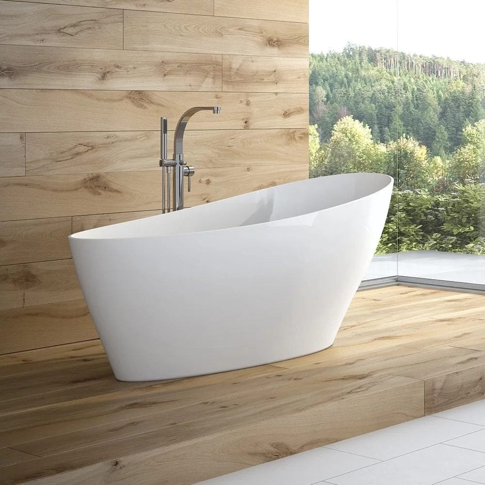 Cada freestanding Besco Keya alba 165x75 cm KEYA16575 | Neakaisa.ro