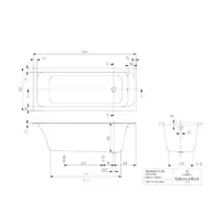 Cada rectangulara Villeroy&Boch Architectura alb alpin 170x70 cm picture - 3