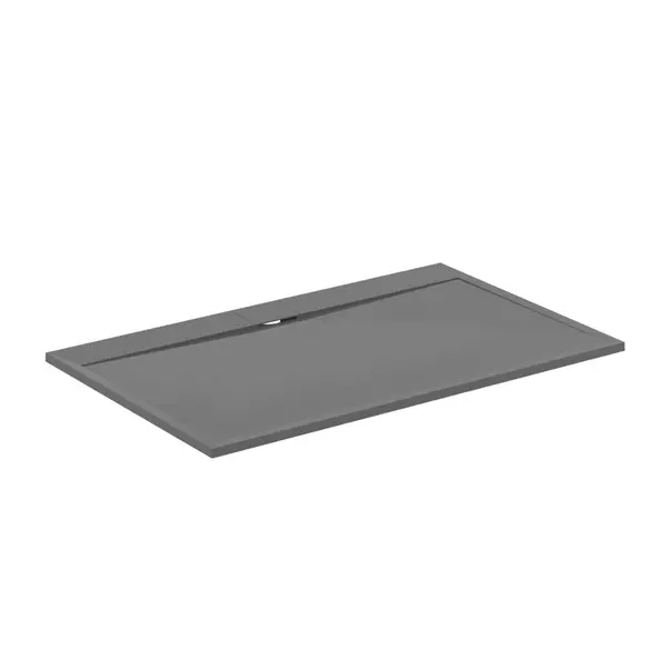 Cadita de dus dreptunghiulara Ideal Standard i.life Ultra Flat S gri asfaltic 160x100 cm
