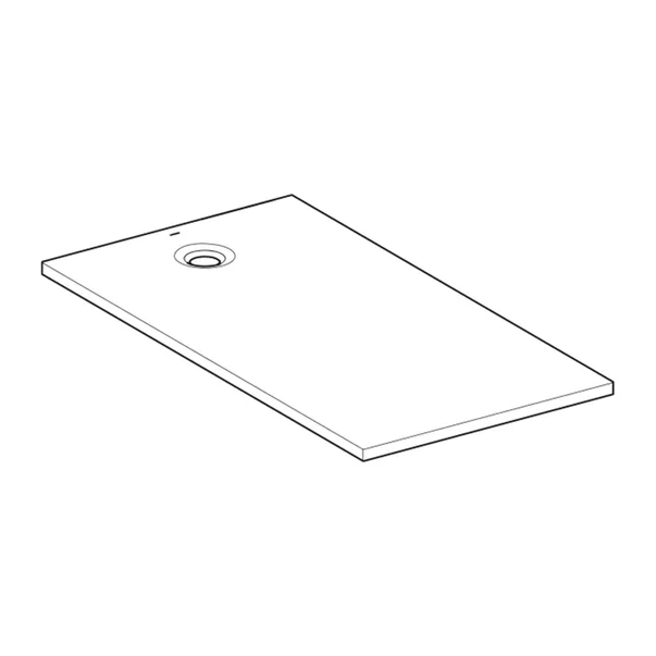 Cadita de dus rectangulara Geberit Olona alb 100x80 cm picture - 3