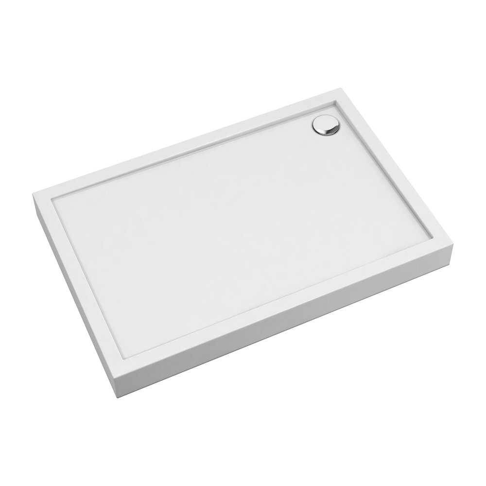 Cadita dus dreptunghiulara Omnires Camden alb lucios 70×100 cm 70x100
