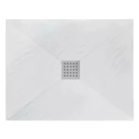 Cadita dus dreptunghiulara Rea Rock 80x100 alb