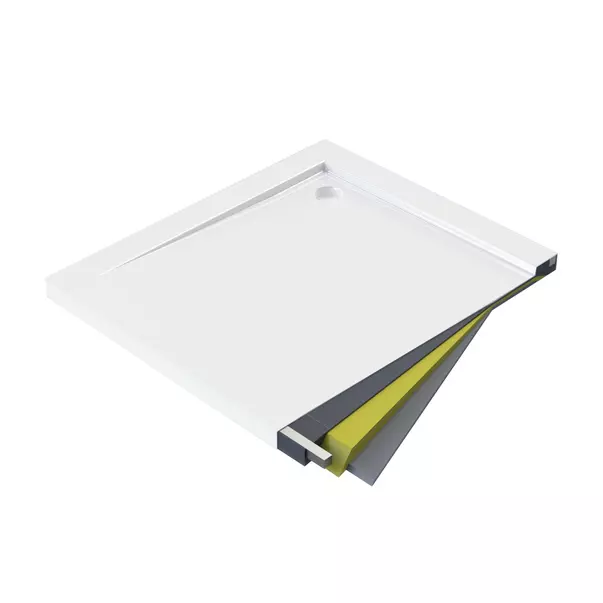 Cadita dus patrata Deante Kerria Plus alb 80 cm picture - 3