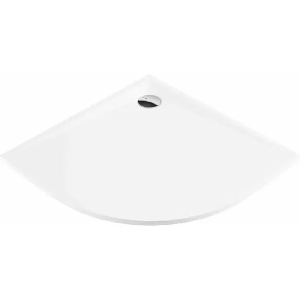 Cadita dus  semirotunda Deante Kerria Plus alb 90 cm